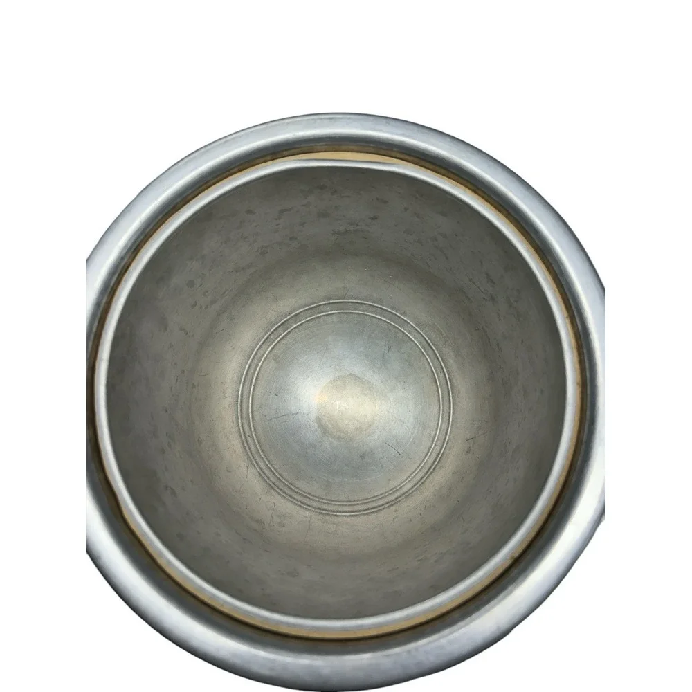 Vintage Mid Century MMM SA Brand Hammered Aluminum‎ Ice Bucket W/Tongs Spain